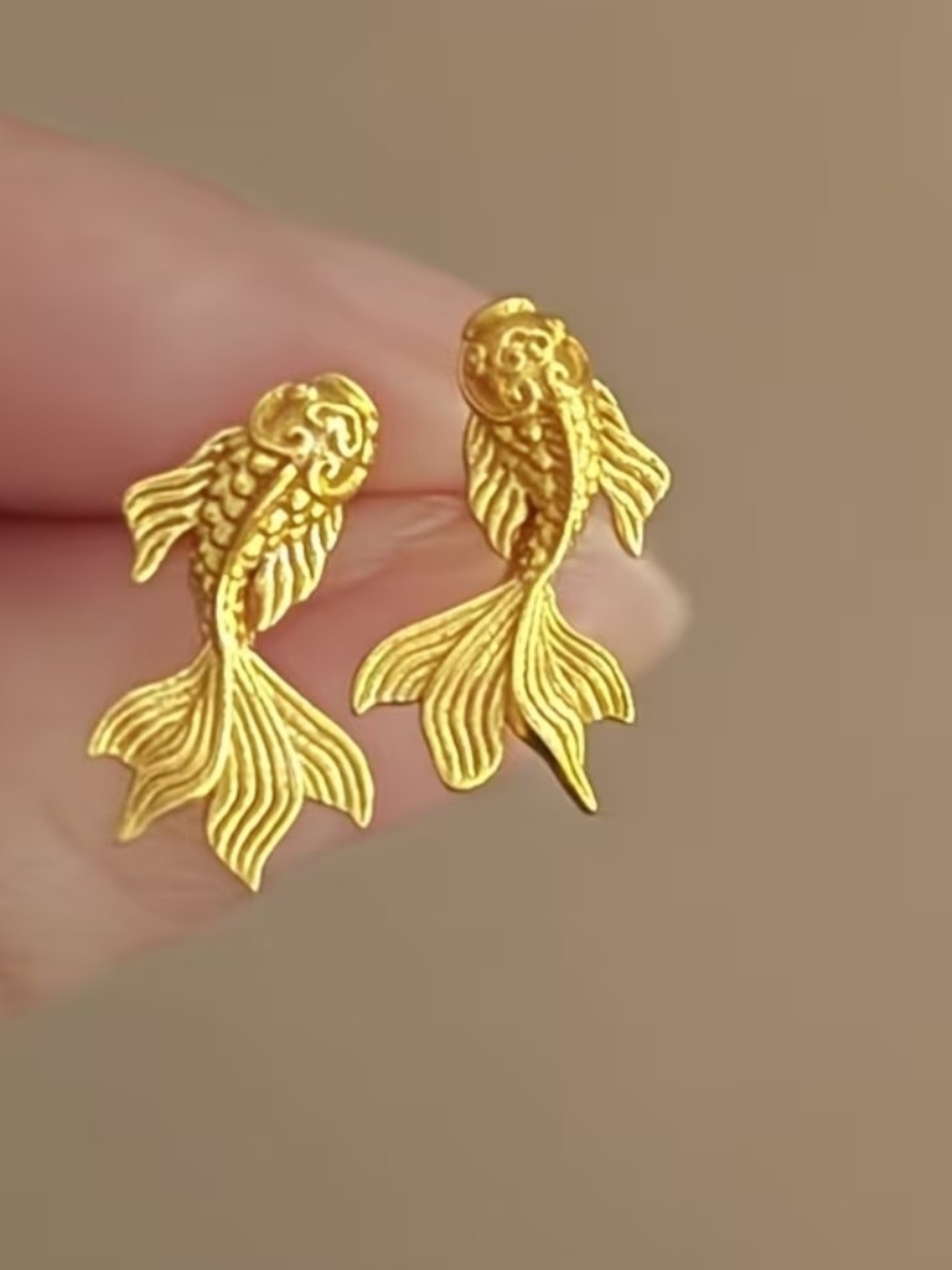 Gold Fish Earrings